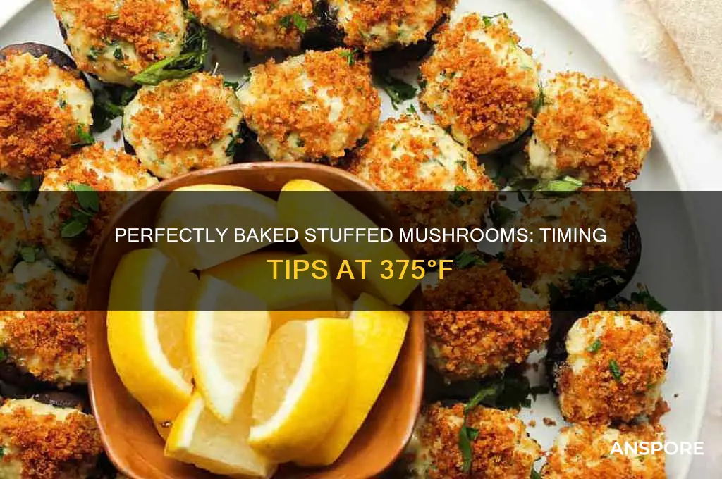 how long to bake stuffed mushrooms at 375