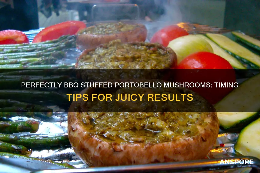 how long to bbq stuffed portobello mushrooms