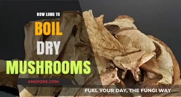 Boiling Dry Mushrooms: Perfect Timing for Optimal Flavor and Texture