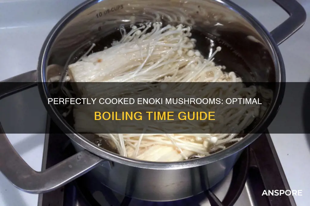 how long to boil enoki mushrooms