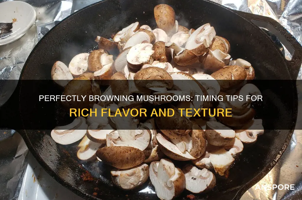 how long to brown mushrooms