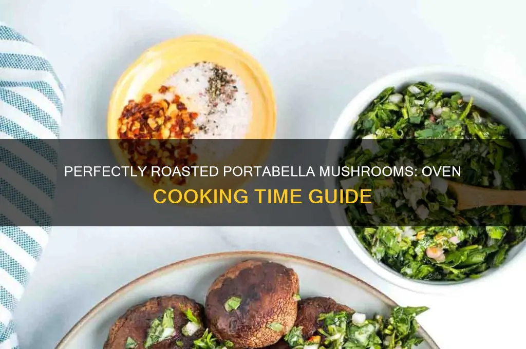 how long to cook a portabella mushroom in the oven