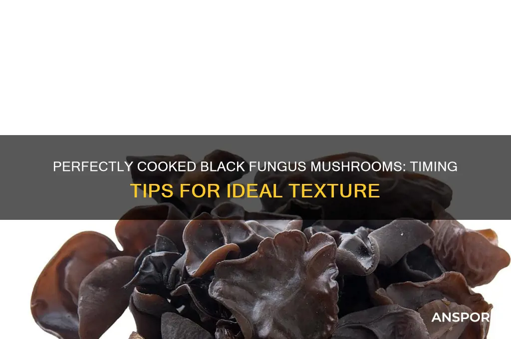 how long to cook black fungus mushrooms