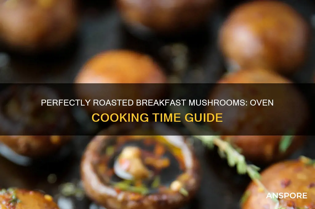 how long to cook breakfast mushrooms in the oven