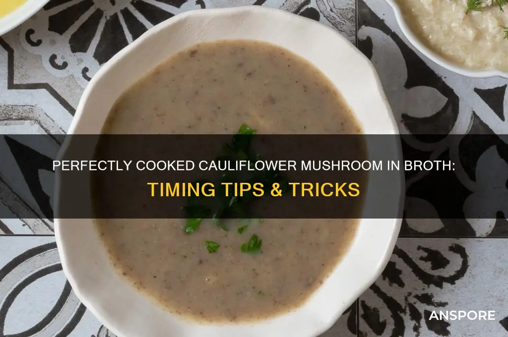 how long to cook cauliflower mushroom i n broth