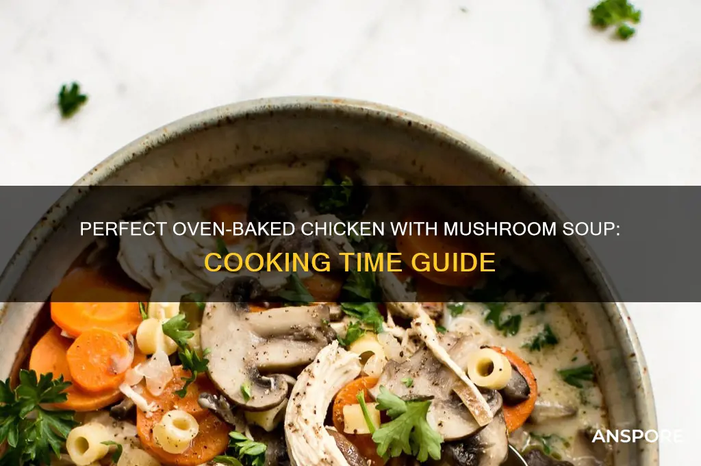 how long to cook chicken in oven with mushroom soup