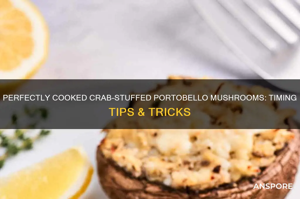 how long to cook crab stuffed portobello mushrooms