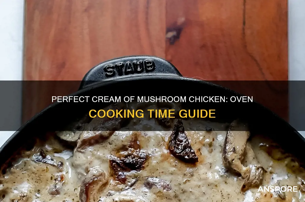 how long to cook cream of mushroom chicken in oven