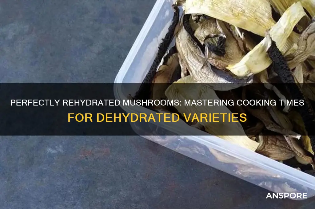 how long to cook dehydrated mushrooms