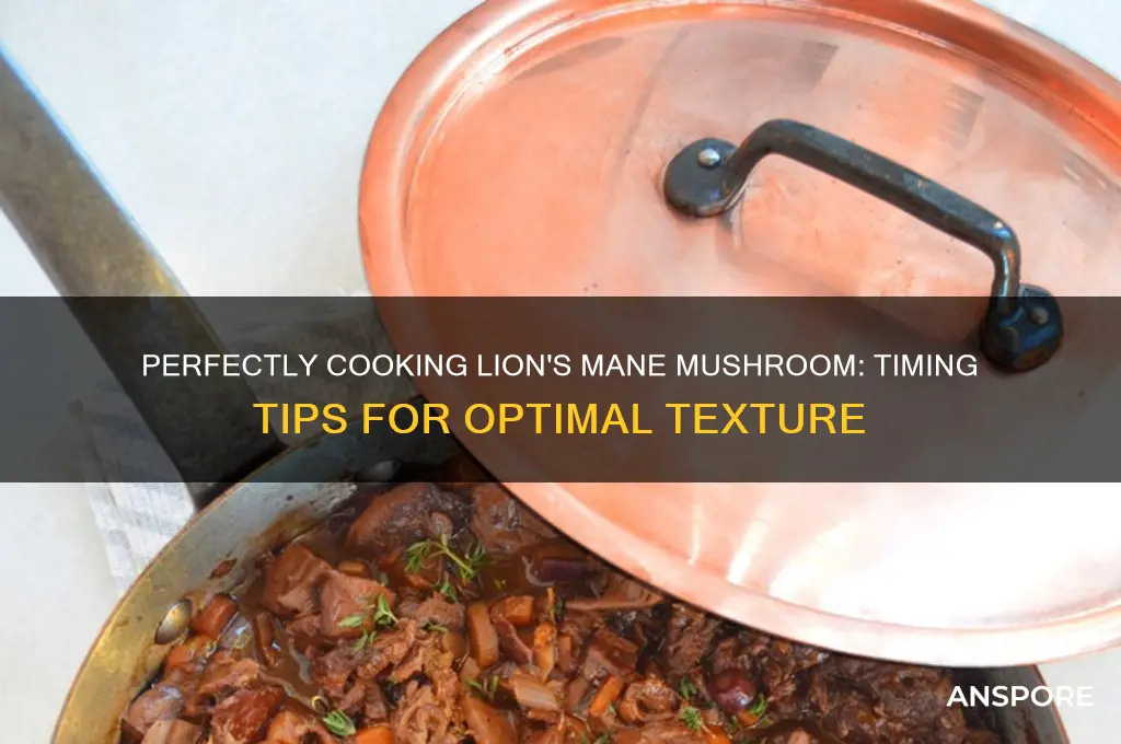 how long to cook lions mane mushroom