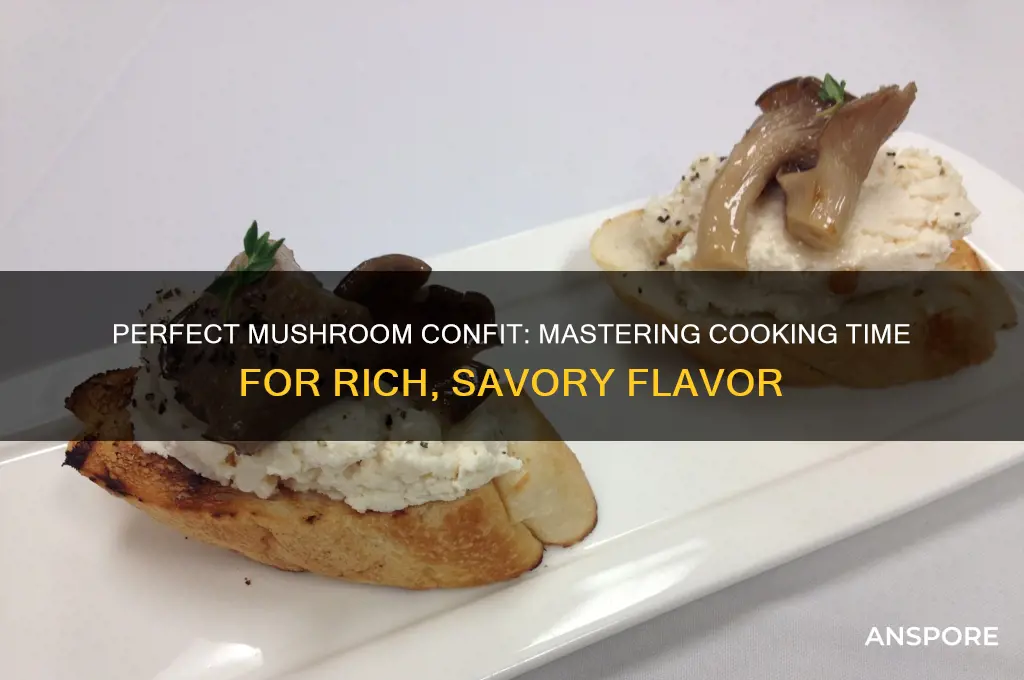 how long to cook mushroom confit
