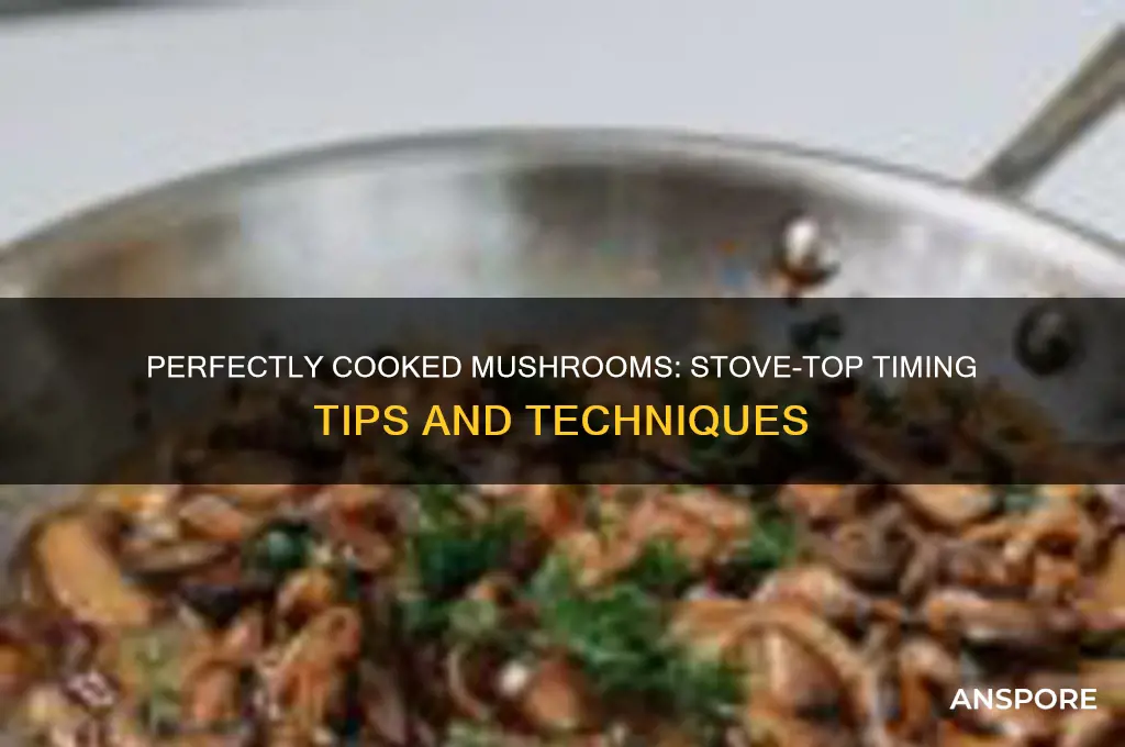 how long to cook mushroom on stove