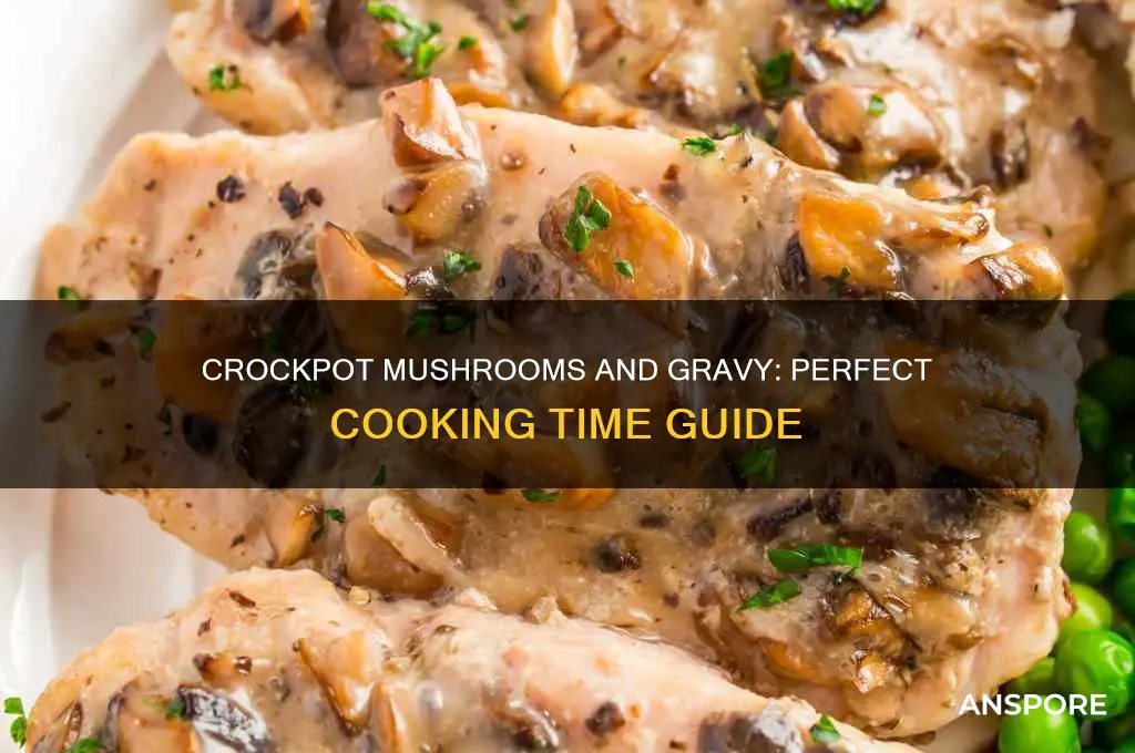 how long to cook mushrooms and gravey in a crockpot