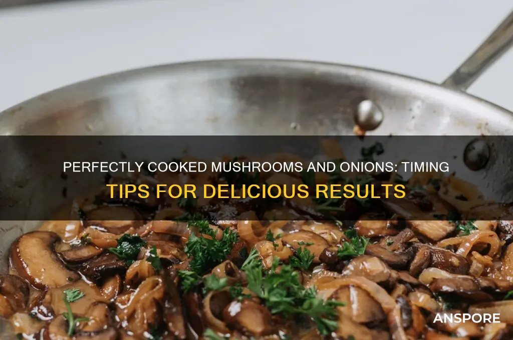 how long to cook mushrooms and onions