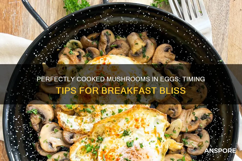 how long to cook mushrooms in eggs
