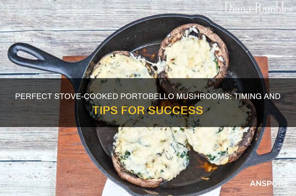 how long to cook portobello mushrooms on stove