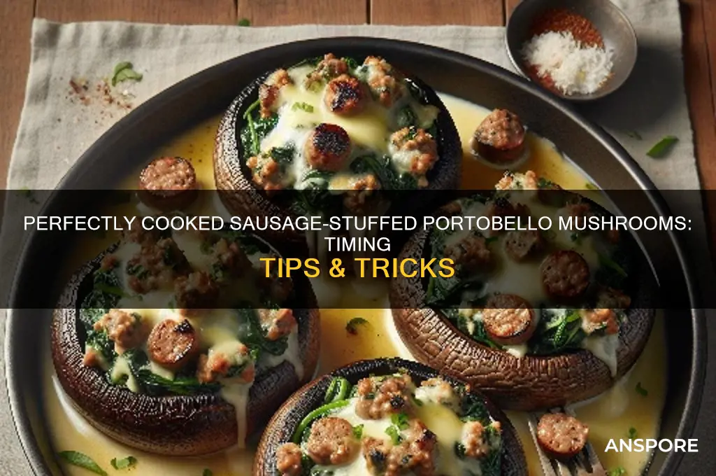 how long to cook sausage styffed portebella mushrooms