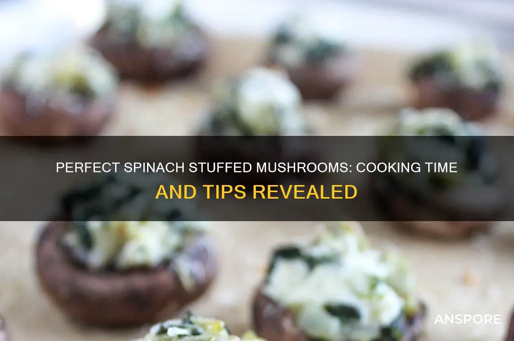 how long to cook spinach stuffed mushrooms