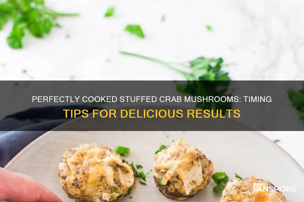 how long to cook stuffed crab mushrooms