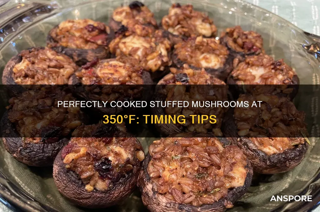 how long to cook stuffed mushrooms at 350 without