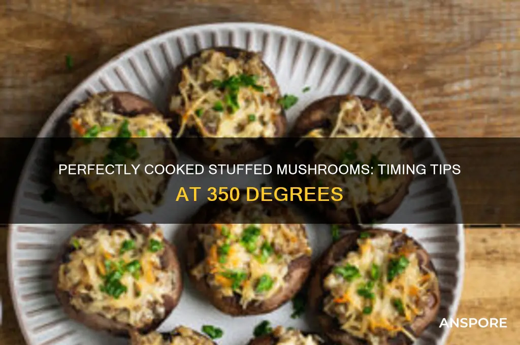 how long to cook stuffed mushrooms at 350