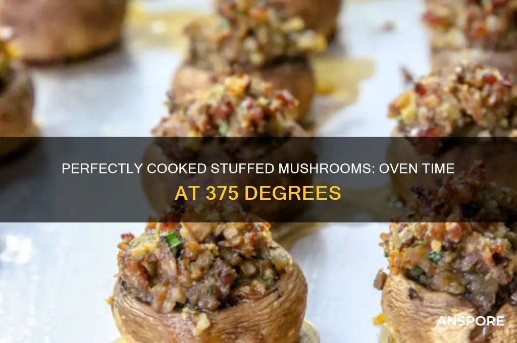 how long to cook stuffed mushrooms in oven at 375