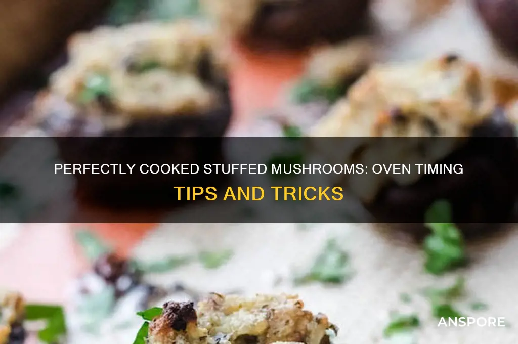 how long to cook stuffed mushrooms in oven