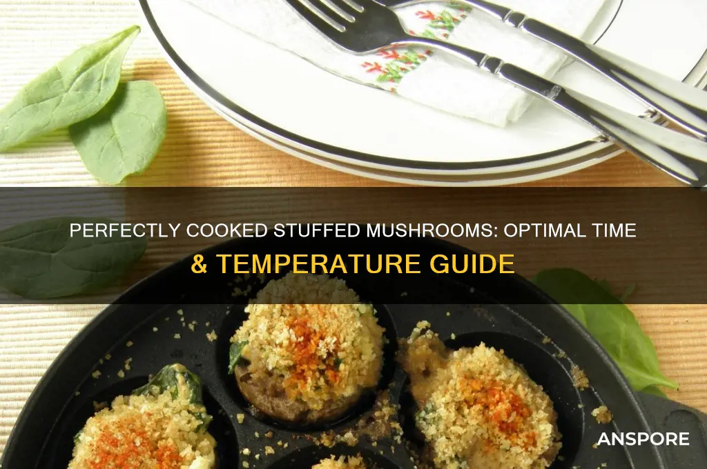 how long to cook stuffed mushrooms what temp