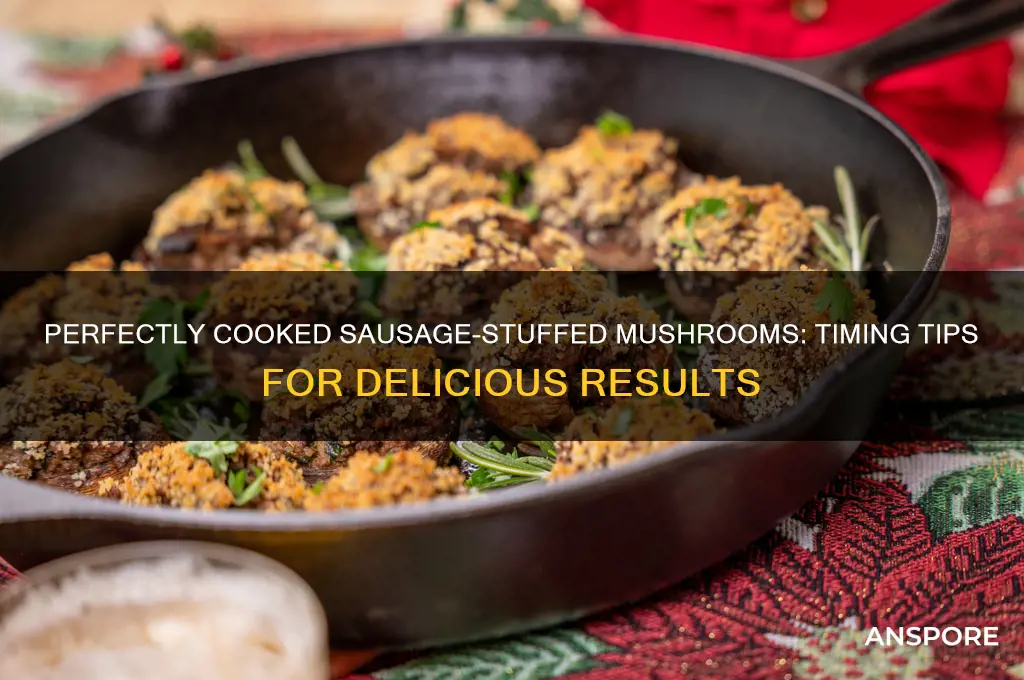 how long to cook stuffed mushrooms with sausage