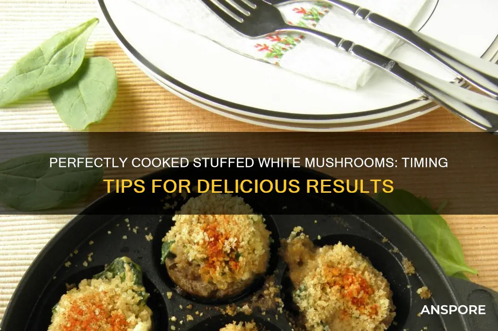 how long to cook stuffed white mushrooms