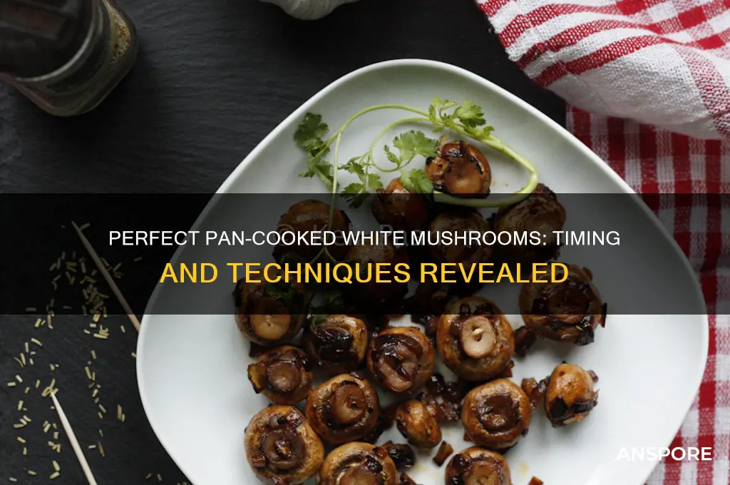 how long to cook white mushrooms in pan
