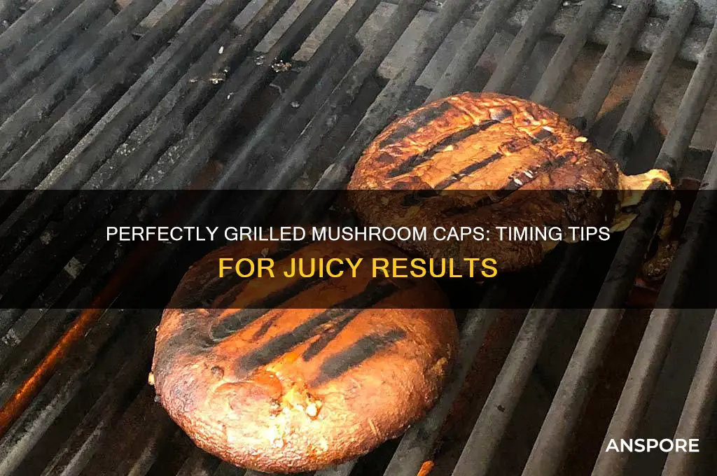 how long to grill mushroom caps