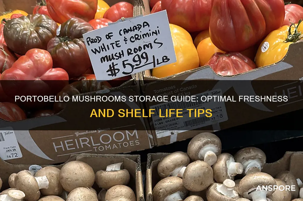 how long to keep portobello mushrooms