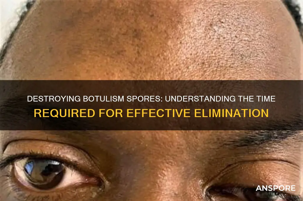 how long to kill botulism spores