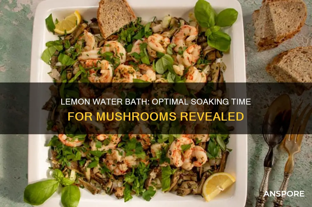 how long to let mushrooms sit in lemon water