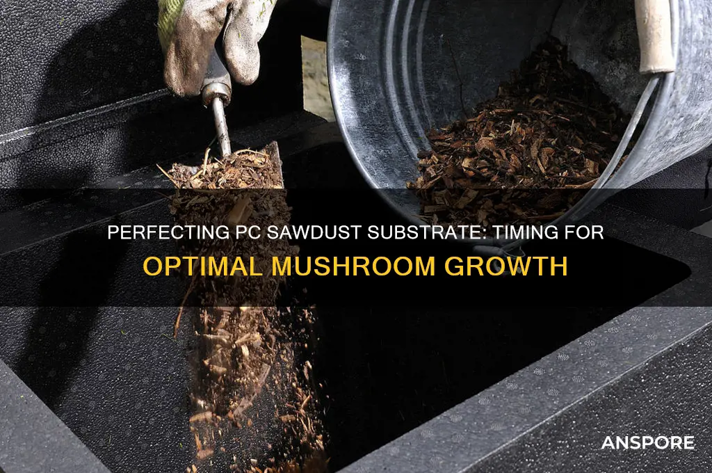 how long to pc sawdust for mushroom growing substrate