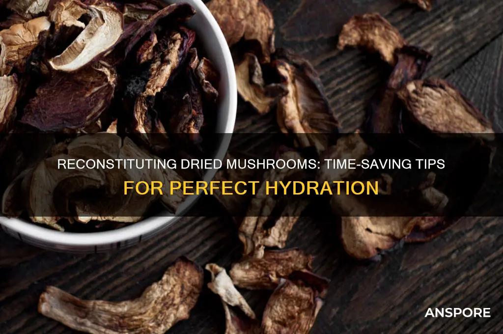 how long to reconstitute dried mushrooms