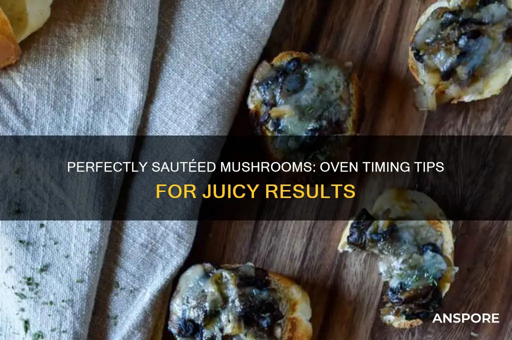 how long to saute mushrooms in ovem