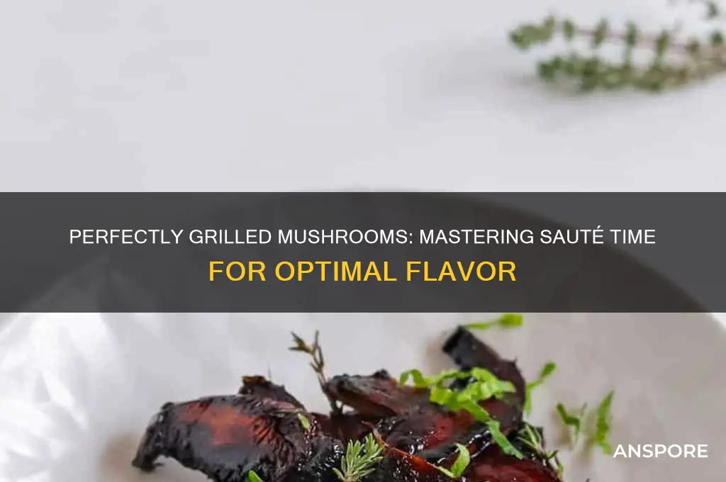 how long to saute mushrooms on grill
