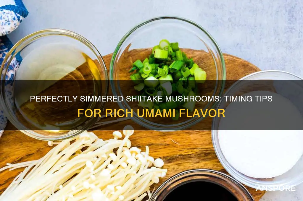 how long to simmer shiitake mushrooms