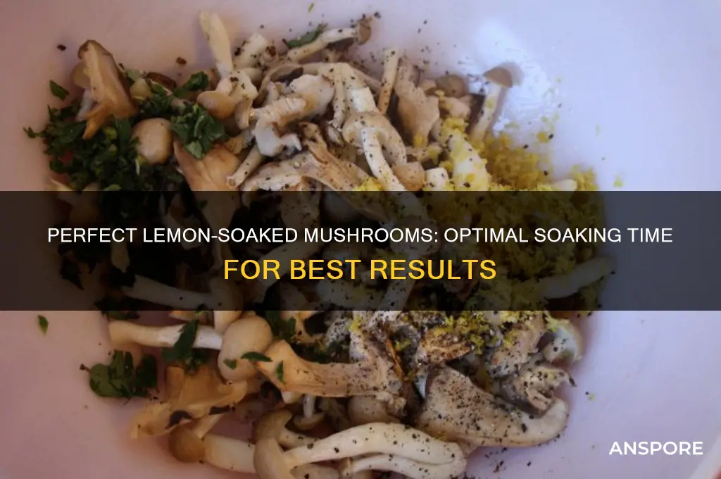 how long to soak mushrooms in lemon