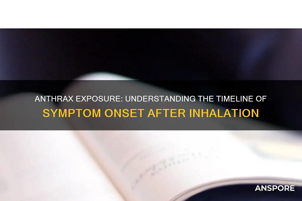 how long until symptoms show after inhaling anthrax spores