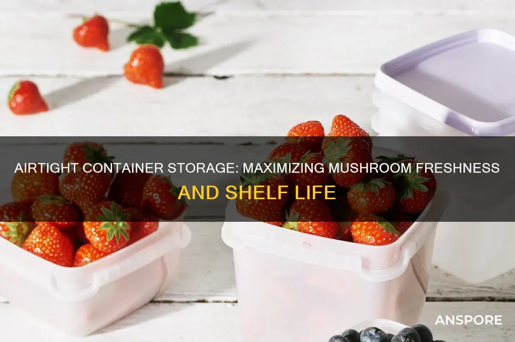 how long will airtight container store mushrooms