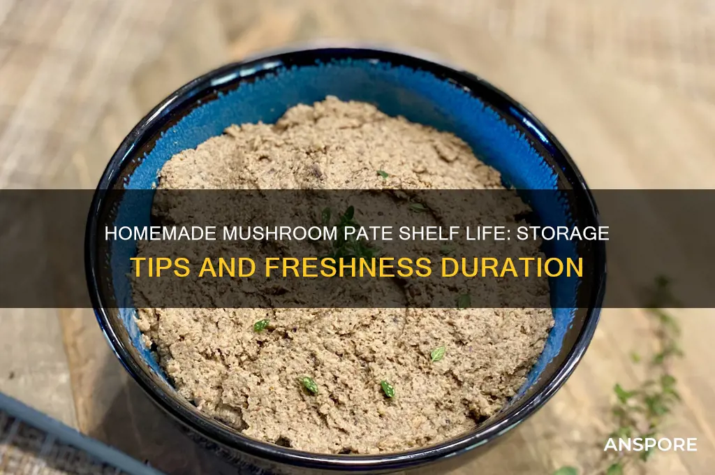 how long will homemade mushroom pate keep