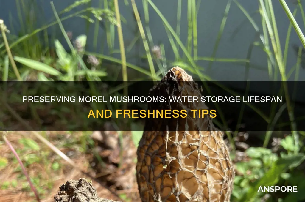 how long will morel mushrooms last in water