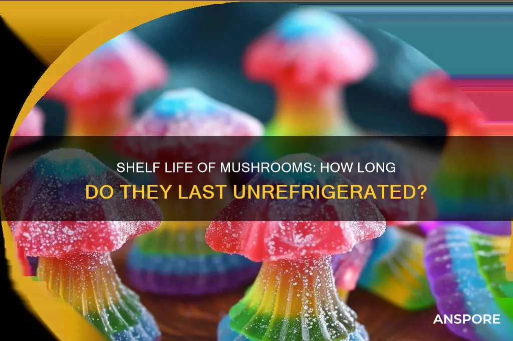how long will mushrooms last unrefrigerated