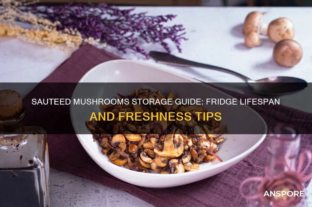 how long will sauteed mushrooms last in fridge