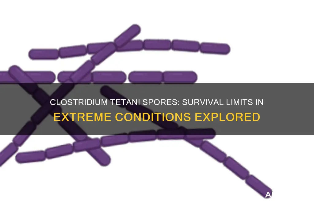 how low can clostridium tetani spores survive