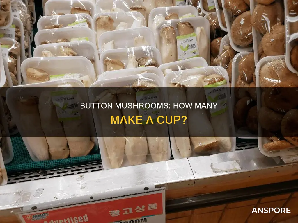 how many button mushrooms in a cup