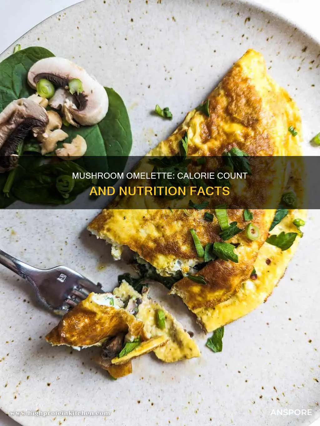 how many calories are in a mushroom omelette